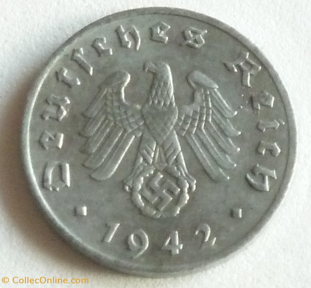1 Pfennig - 1942 J monnaies monde allemagne 1 pfennig 1942 j
