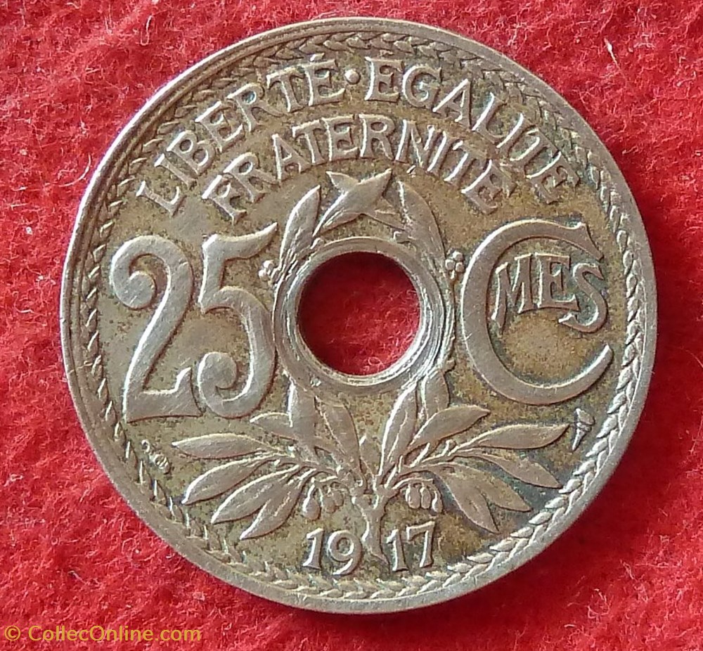 Lindauer - 25 Centimes - 1917 monnaies monde france lindauer 25 centimes 1917