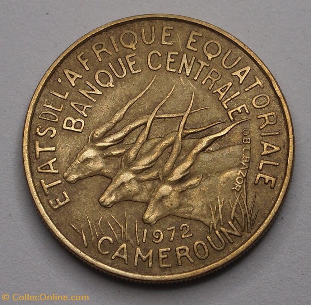 25 Francs - 1972 monnaies monde cameroun 25 francs 1972