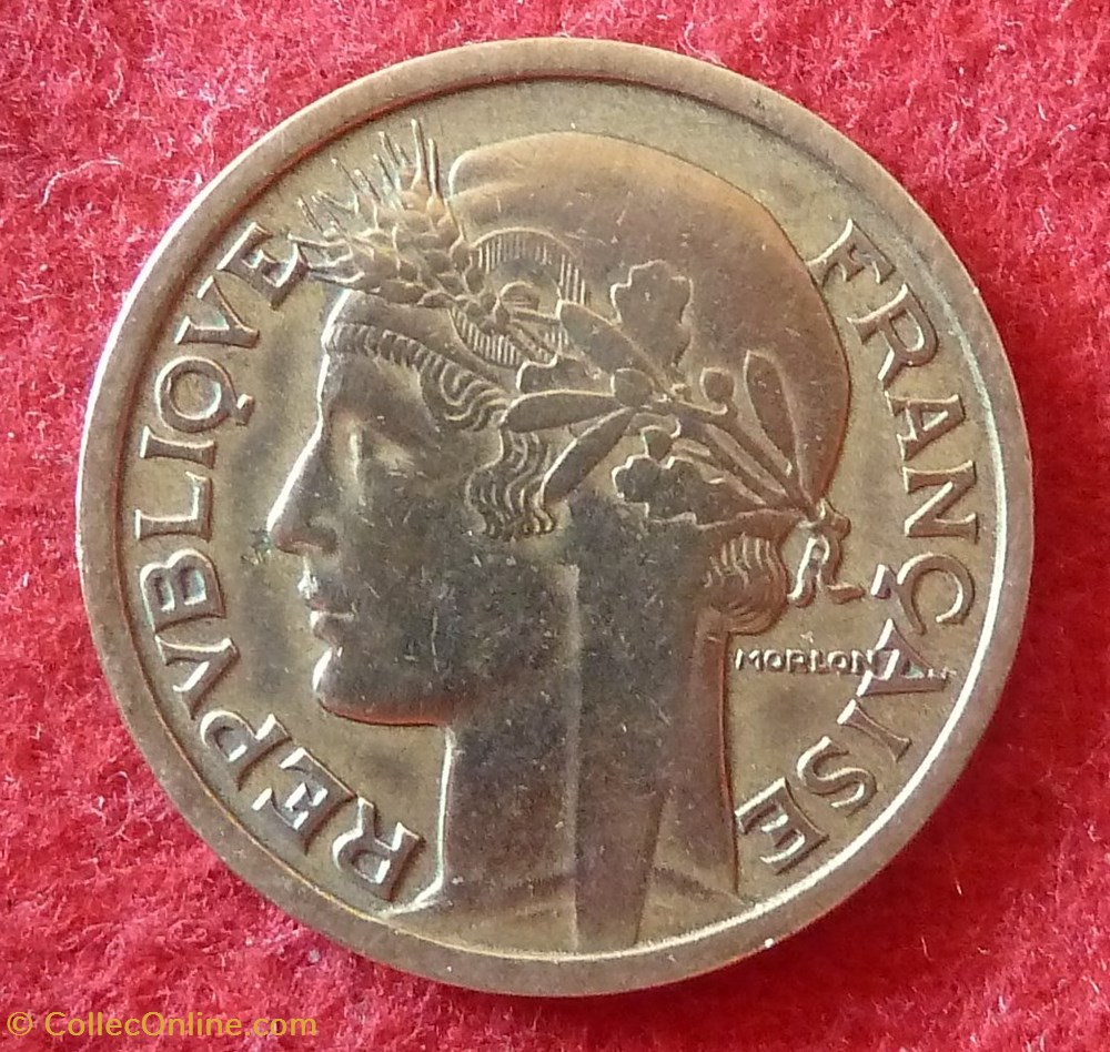 Morlon - 1 Franc - 1937 monnaies monde france morlon 1 franc 1937
