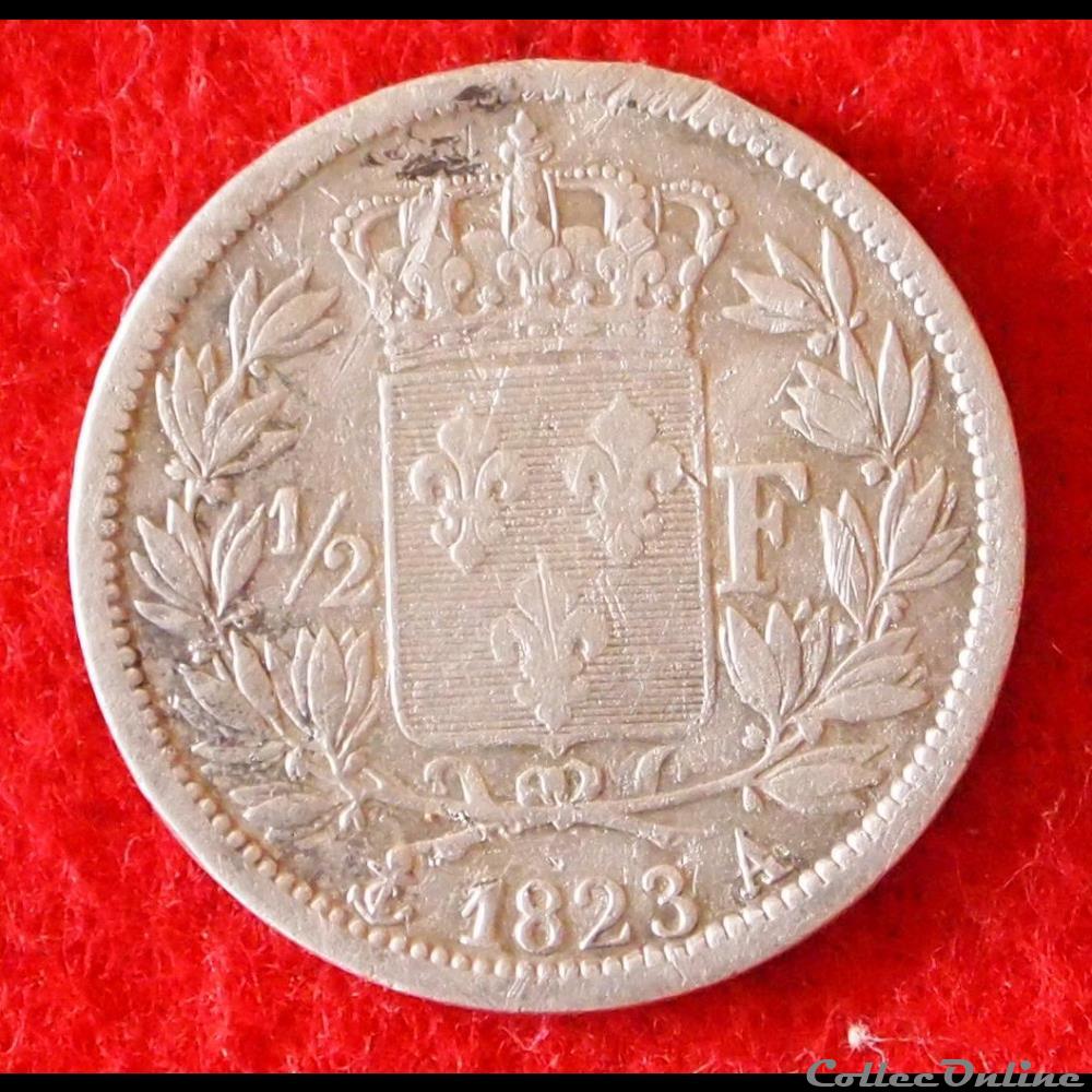1/2 Franc - 1823 - Paris monnaies monde france 1 2 franc 1823 paris