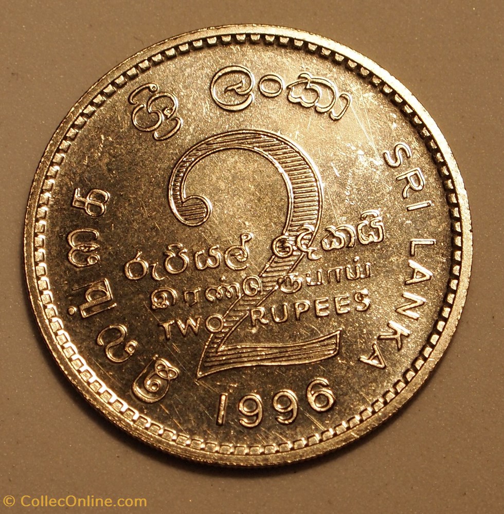 2 Roupies - 1996 monnaies monde sri lanka 2 roupies 1996