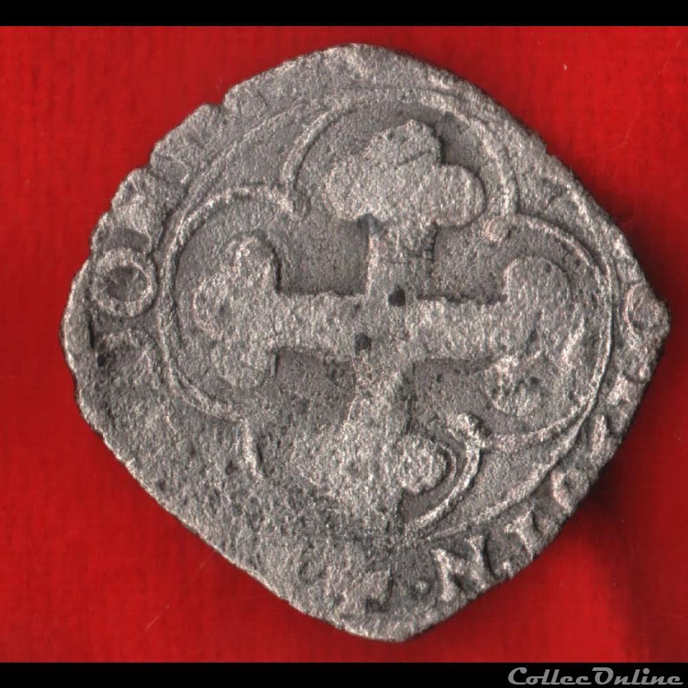 Comté de Savoie - 1581 - Sol de 4 deniers monnaies europe medievale france feodales comte de savoie 1581 sol de 4 deniers