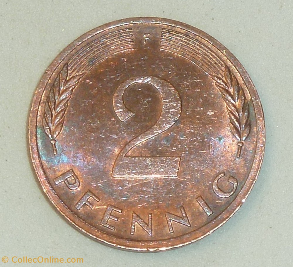 2 Pfennig - 1980 F monnaies monde allemagne 2 pfennig 1980 f