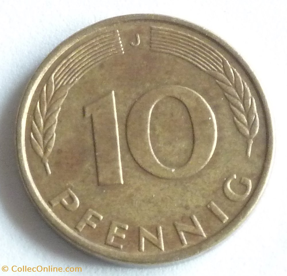 10 Pfennig - 1995 J monnaies monde allemagne 10 pfennig 1995 j