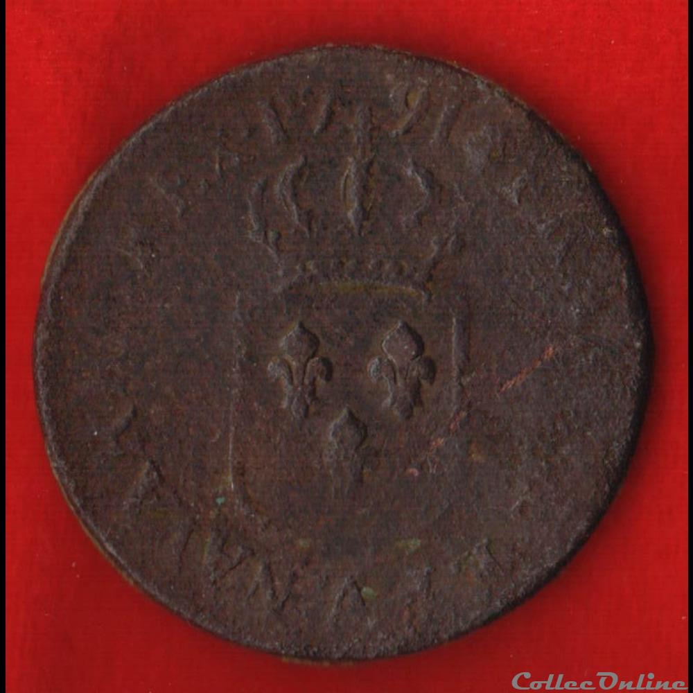 monnaies europe medievale france royales 1 sol 1791 paris