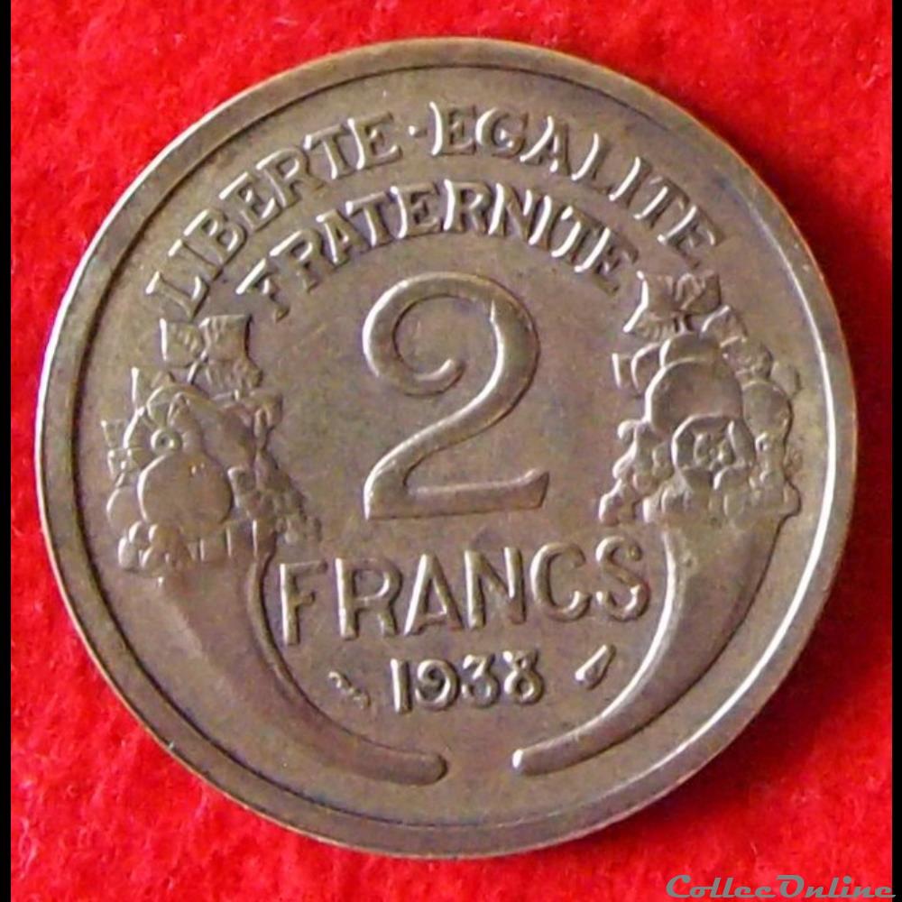 Morlon - 2 Francs - 1938 monnaies monde france morlon 2 francs 1938