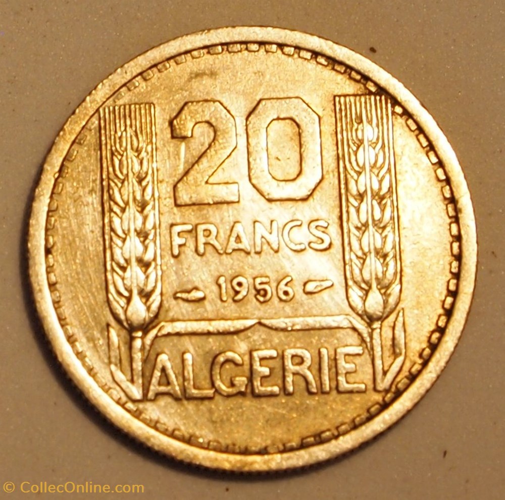 20 Francs - 1956 monnaies monde algerie 20 francs 1956