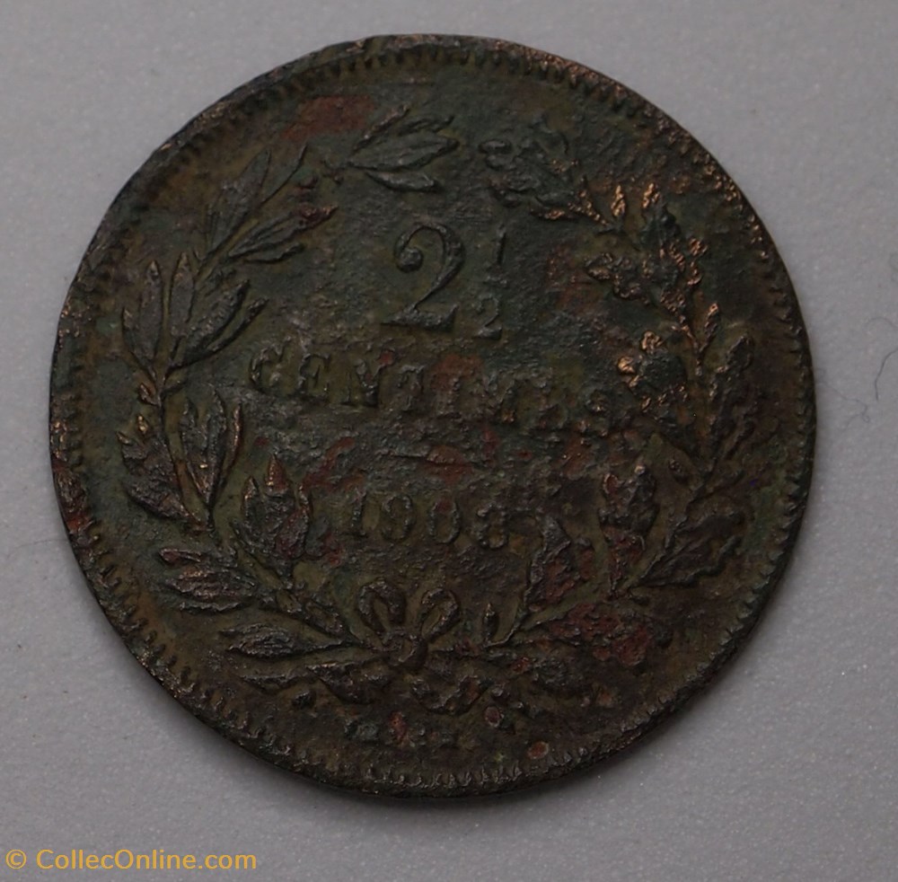 2 1/2 Centimes - 1908 monnaies monde luxembourg 2 1 2 centimes 1908