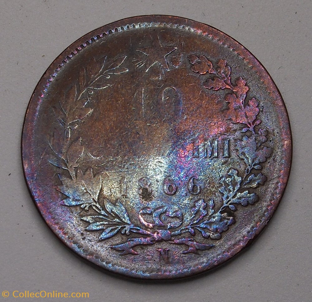 10 Centesimi - 1866 N monnaie monde italie 10 centesimi 1866 n