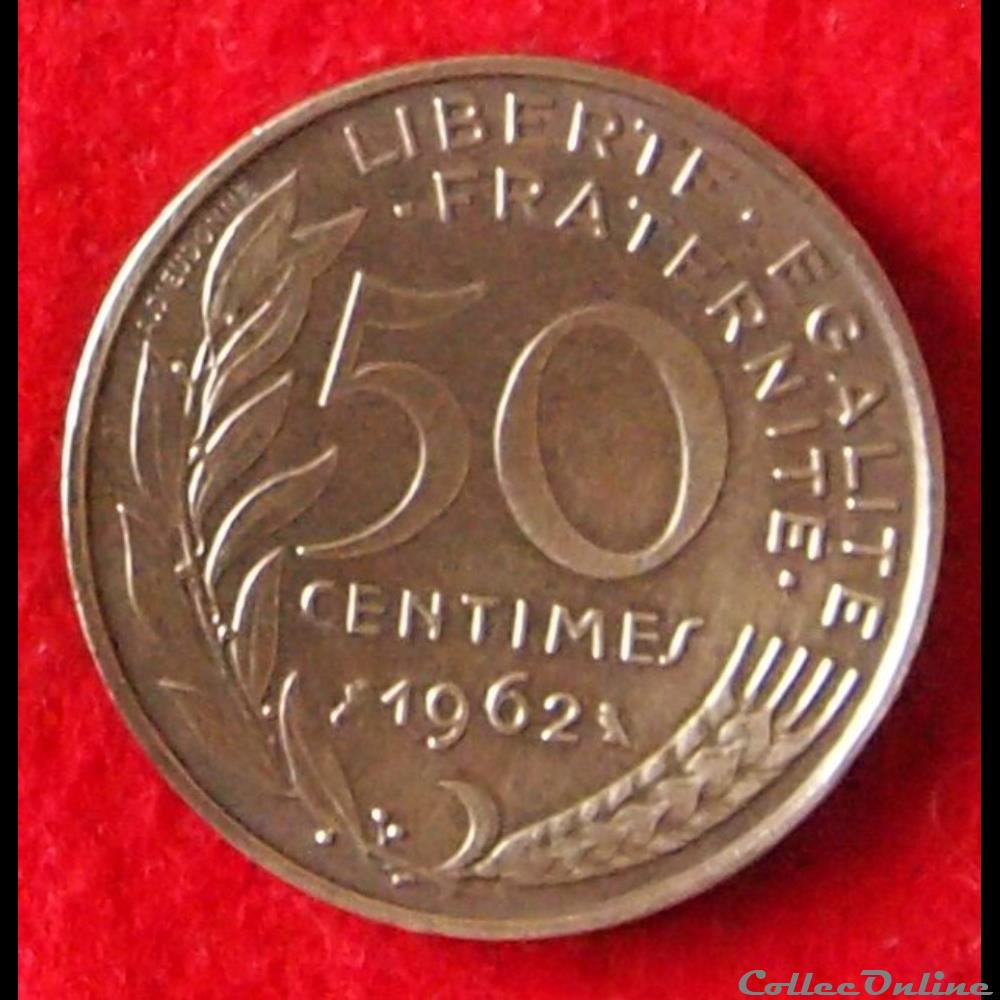 50 Centimes - Marianne - 1962 3 plis monnaies monde france 50 centimes marianne 1962 3 plis