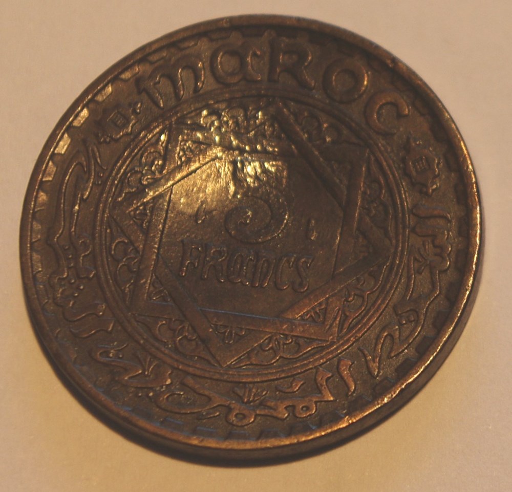 5 Francs - 1946 monnaies monde maroc 5 francs 1946