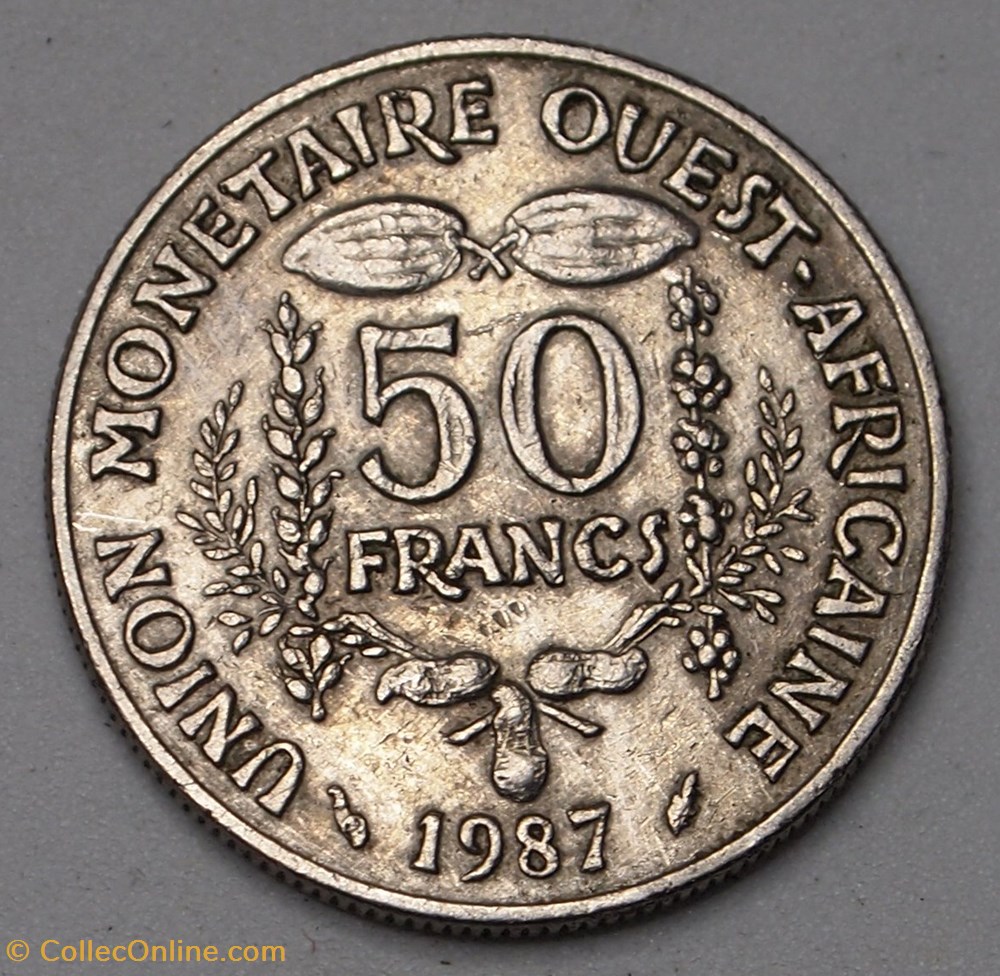 50 Francs - 1987 monnaies monde banque centrale etats de l afrique ouest 50 francs 1987