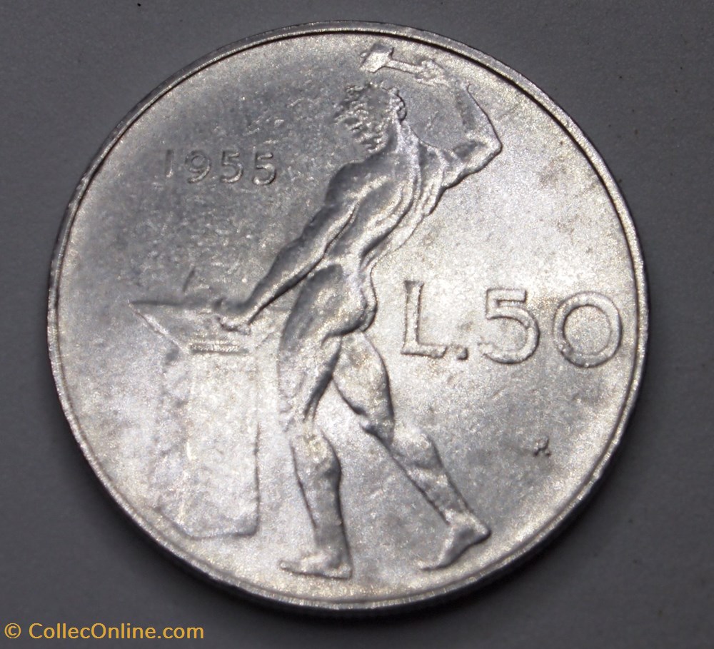50 Lires - 1955 R monnaies monde italie 50 lires 1955 r