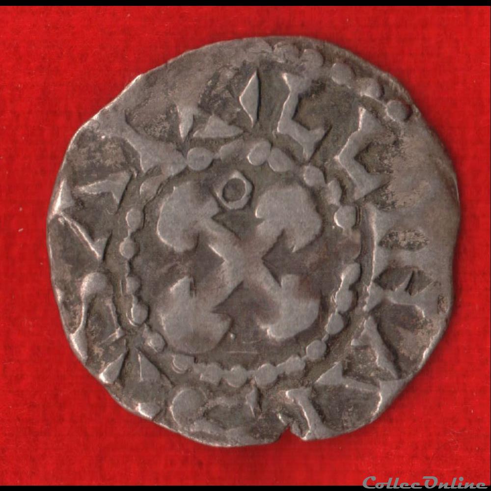 Evêché de Valence - XIIème - Denier monnaies europe medievale france feodales eveche de valence xiieme denier