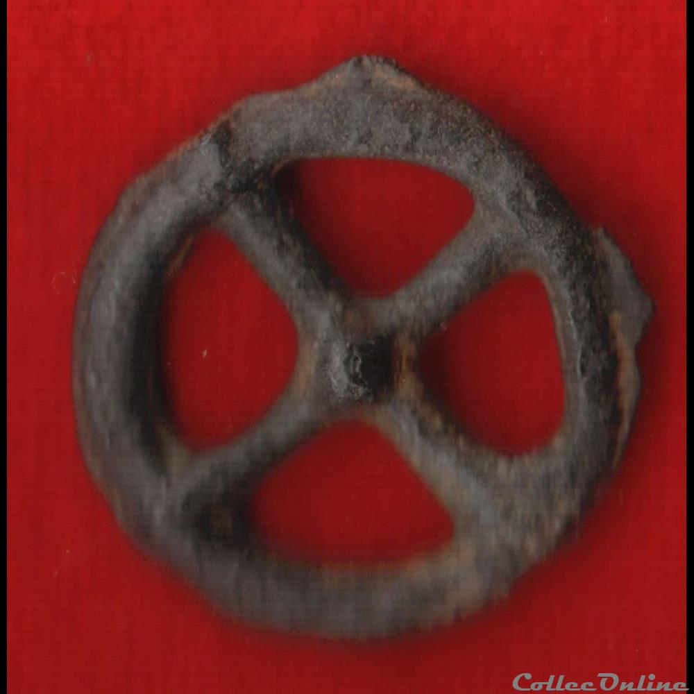 Gaule - Rouelle à 4 rayons en potin monnaies antiques celtes gaule rouelle a 4 rayons en potin