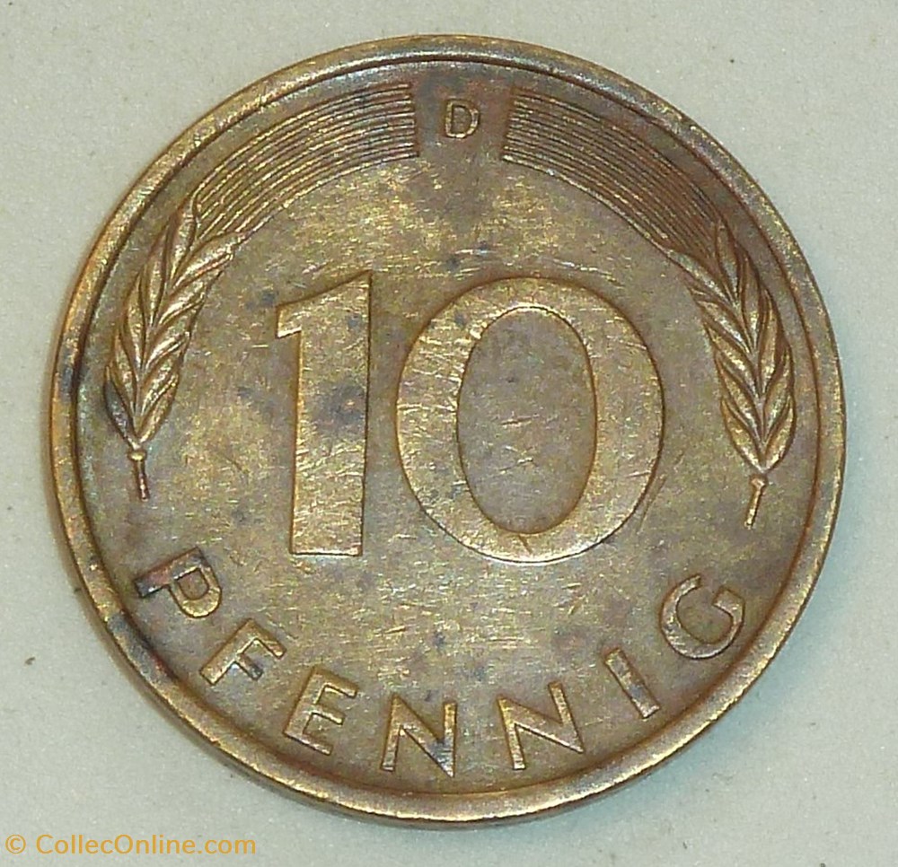 10 Pfennig - 1973 D monnaies monde allemagne 10 pfennig 1973 d