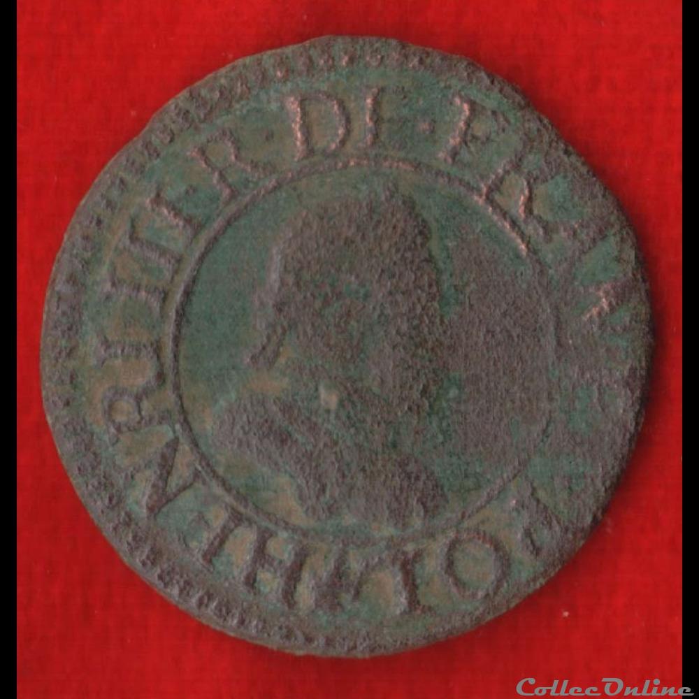 monnaies europe medievale a france royales denier tournois 1583