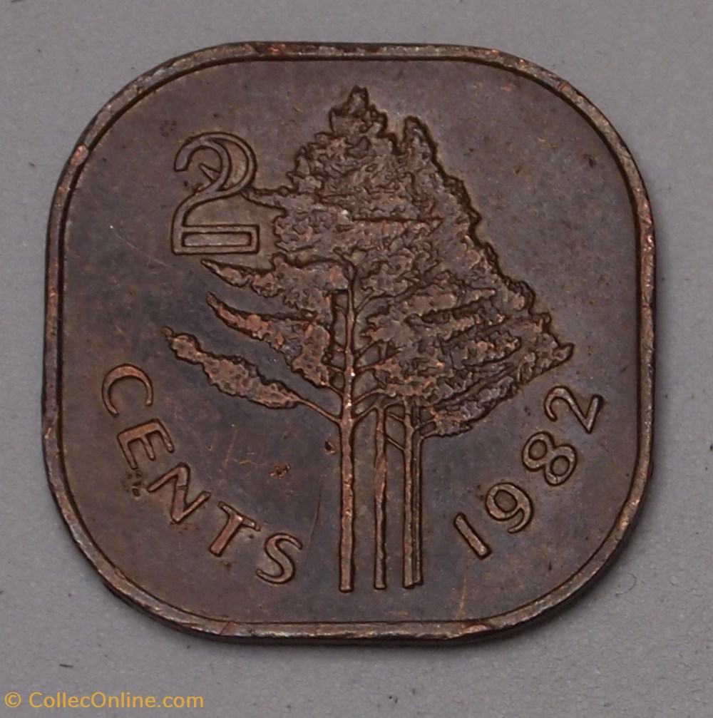 monnaies monde swaziland 2 cents 1982