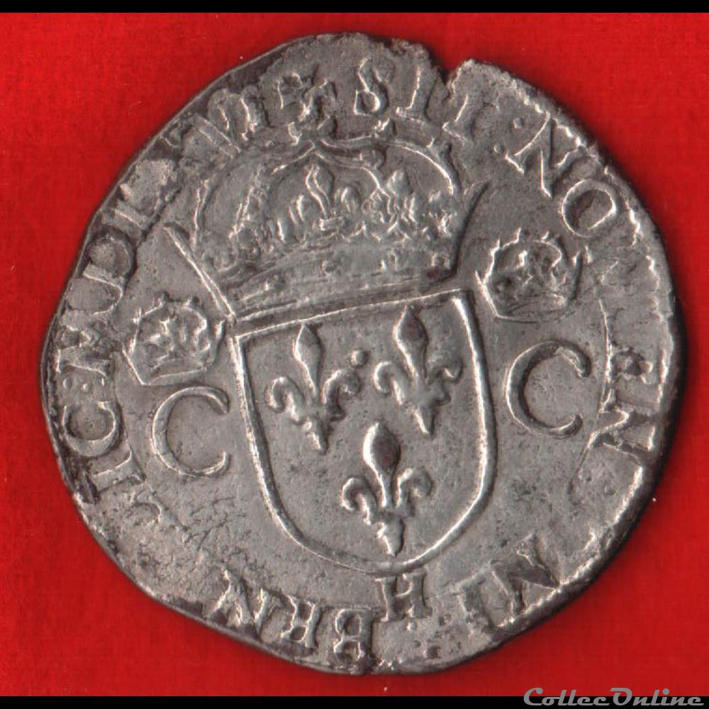 Teston - 1566 - La Rochelle monnaies europe medievale france royales teston 1566 la rochelle