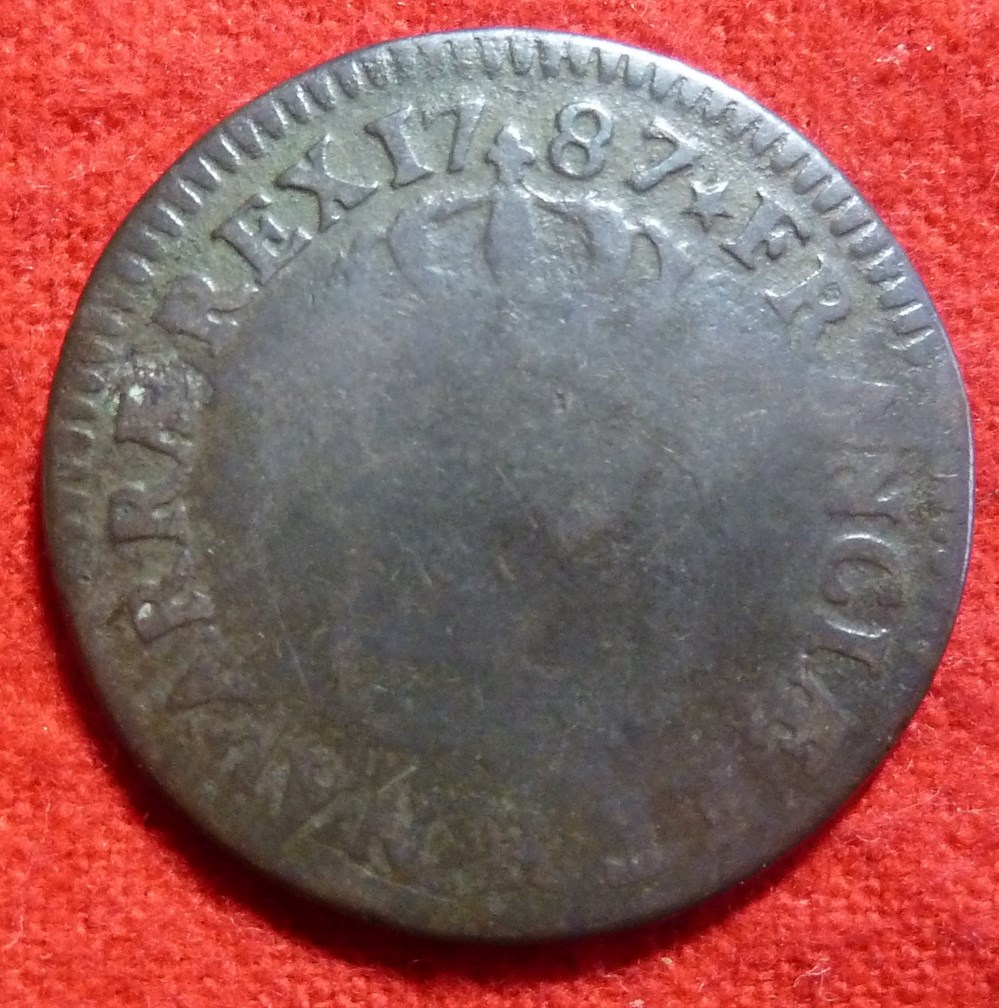 monnaies europe medievale france royales 1 sol 1787 orleans
