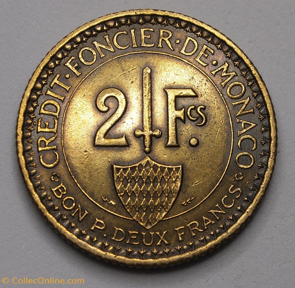 2 Francs - 1926 monnaie monde monaco 2 francs 1926