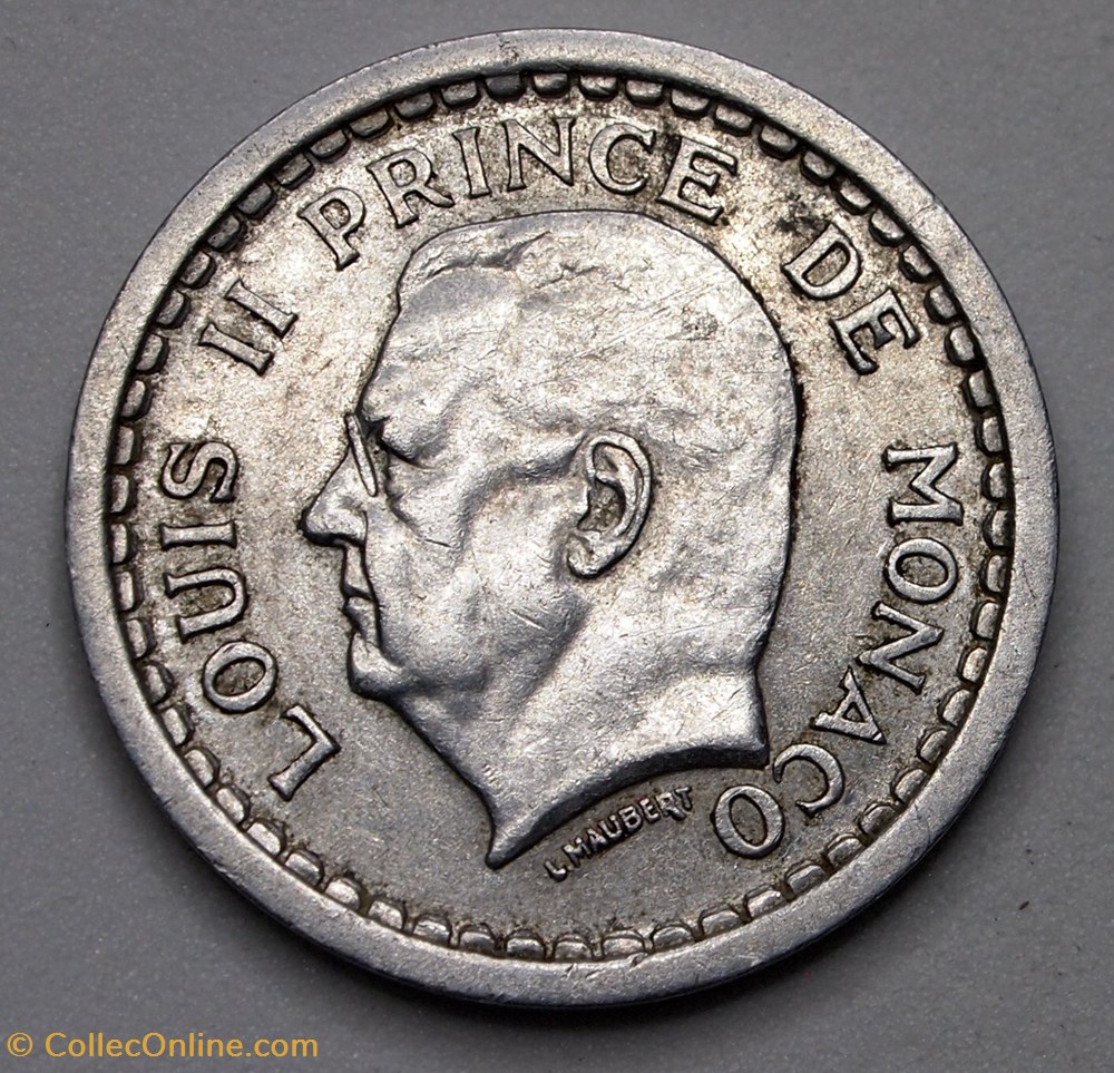 1 Franc - 1943 monnaie monde monaco 1 franc 1943