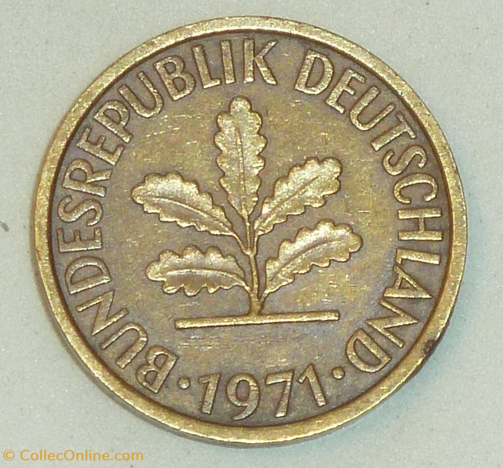 5 Pfennig - 1971 J monnaies monde allemagne 5 pfennig 1971 j