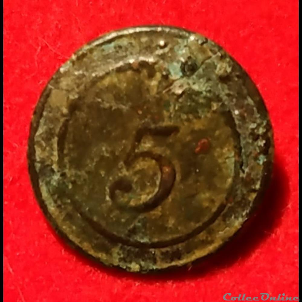 5 ème Infanterie de Ligne - 1803/1814 vetements et accessoires boutons militaires 5 eme infanterie de ligne 1803 1814