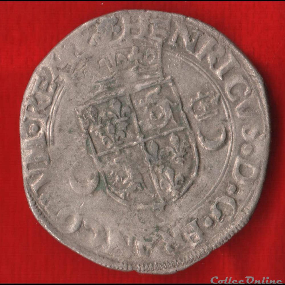 monnaies europe medievale france royales douzain du dauphine aux croissants 1552 grenoble