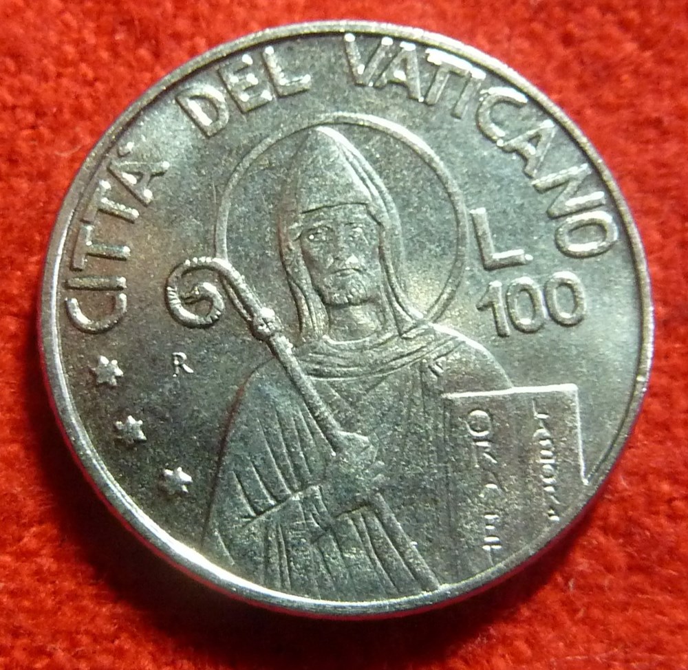 monnaies euros a vatican 100 lires 1990