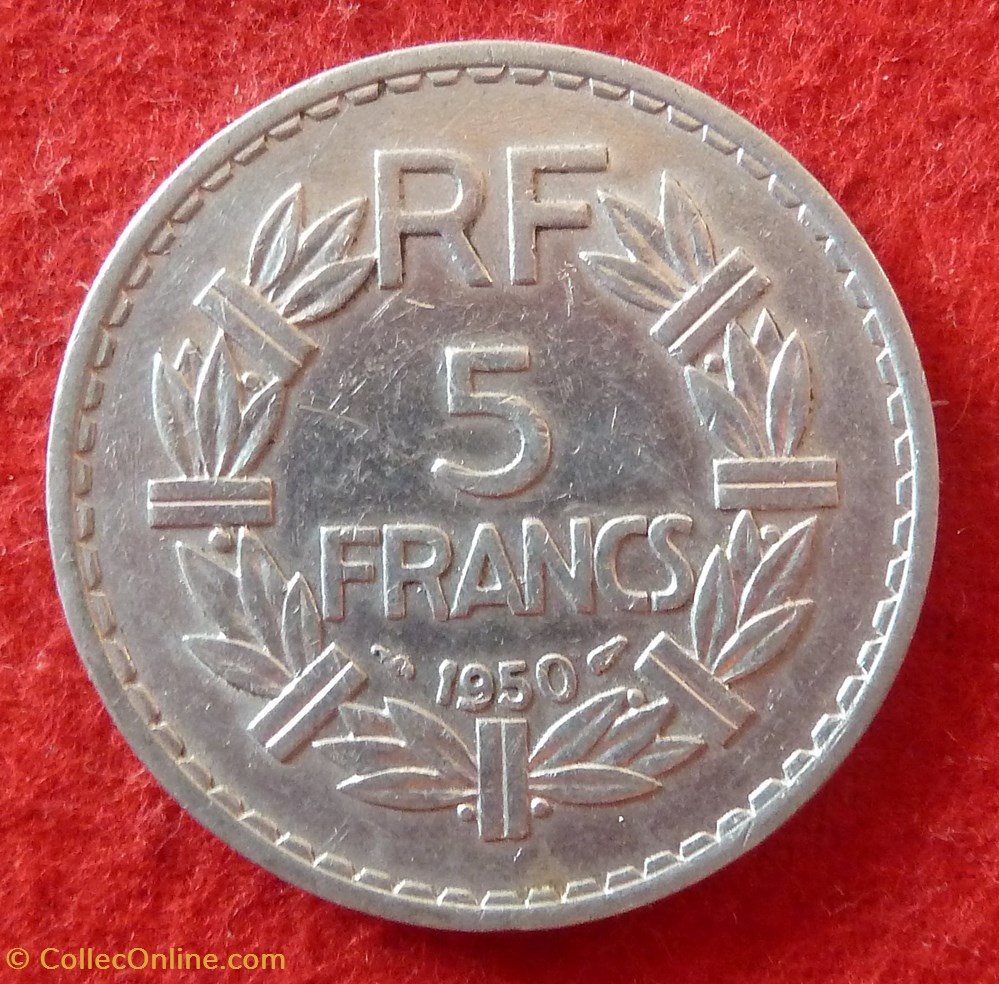 Lavrillier - 5 Francs - 1950 monnaies monde france lavrillier 5 francs 1950