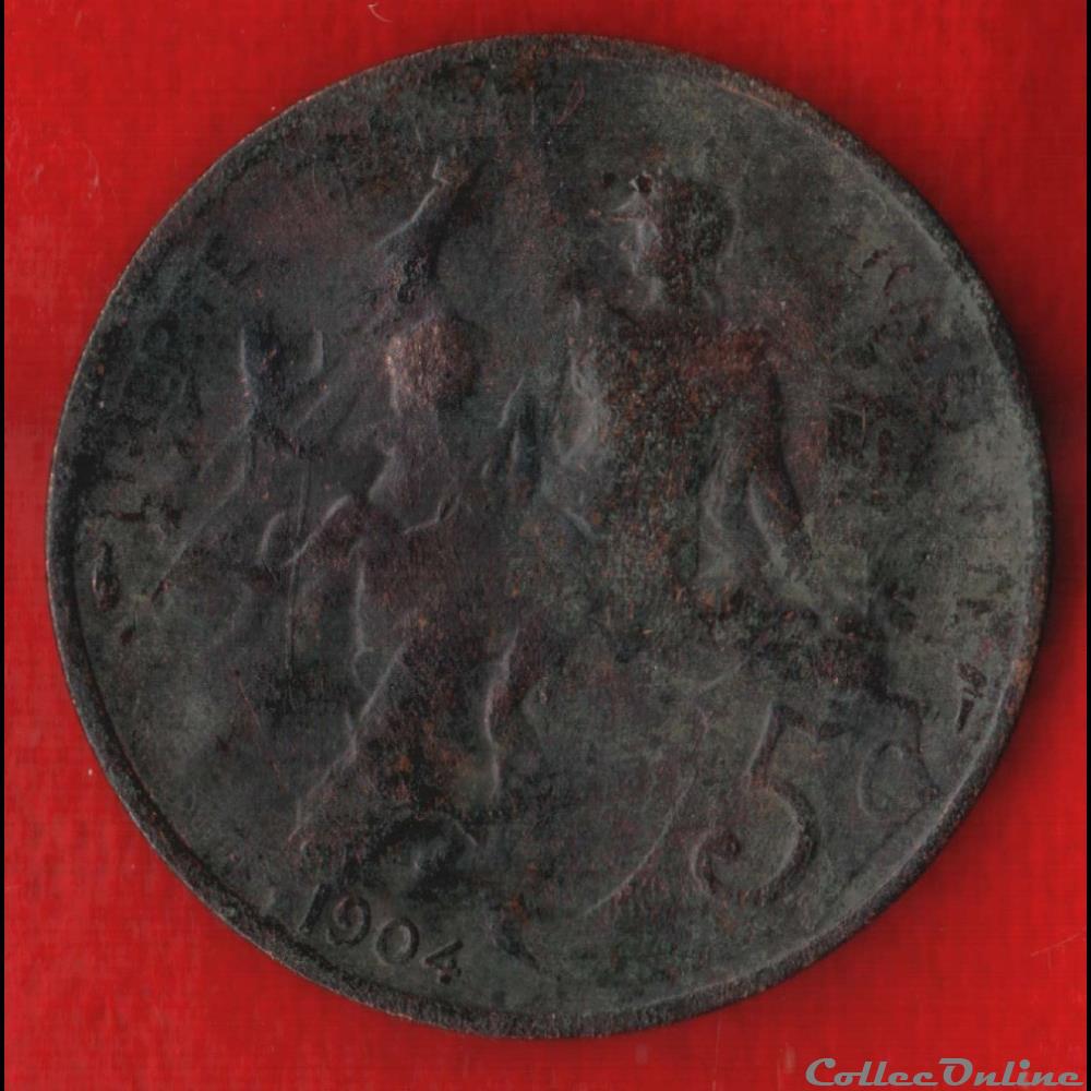 Dupuis - 5 Centimes - 1904 monnaies monde france dupuis 5 centimes 1904
