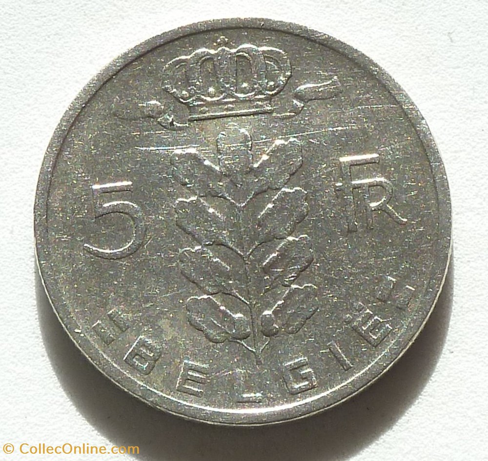 5 Francs - 1962 monnaies monde belgique 5 francs 1962