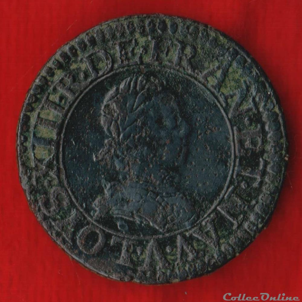 monnaies europe medievale france royales double tournois 1617 paris