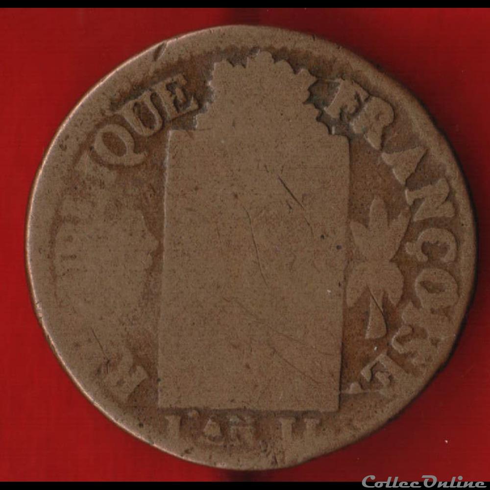monnaies monde france convention 1 sol 1793 strasbourg