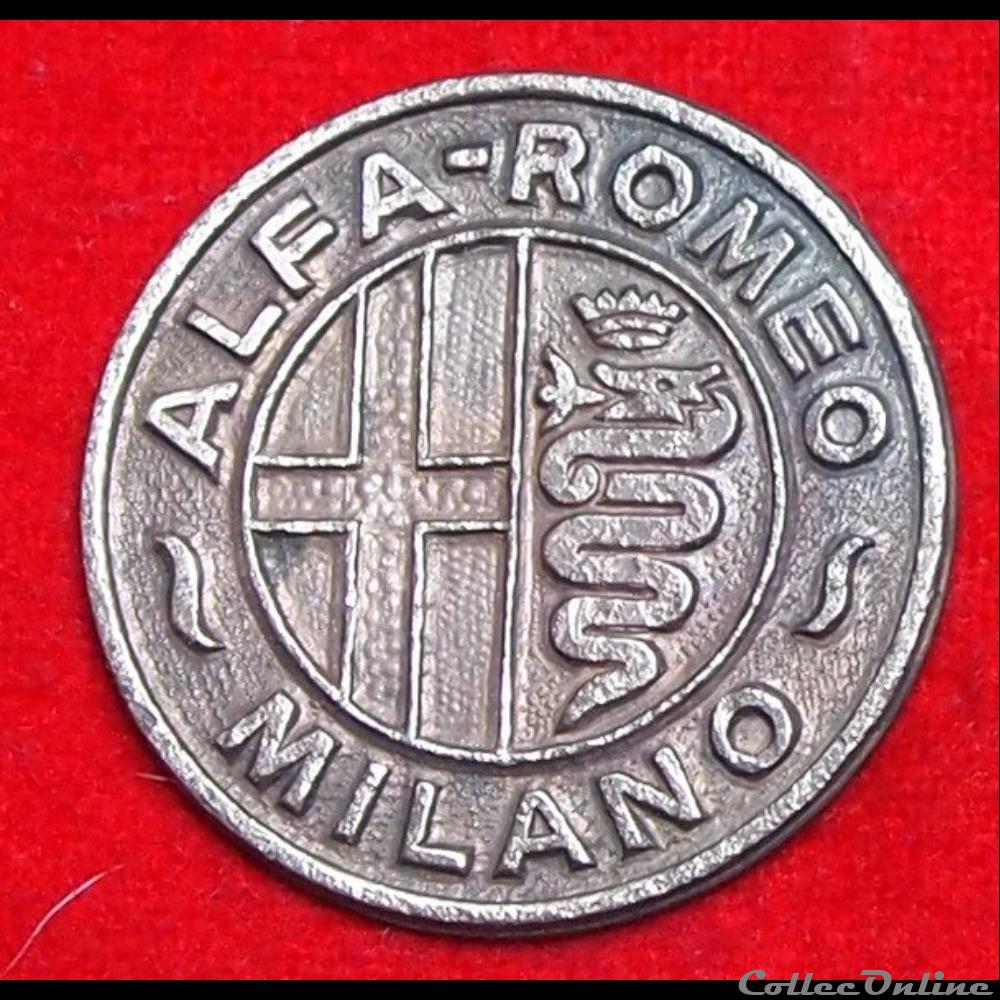 monnaies jetons mereaux jeton alpha romeo
