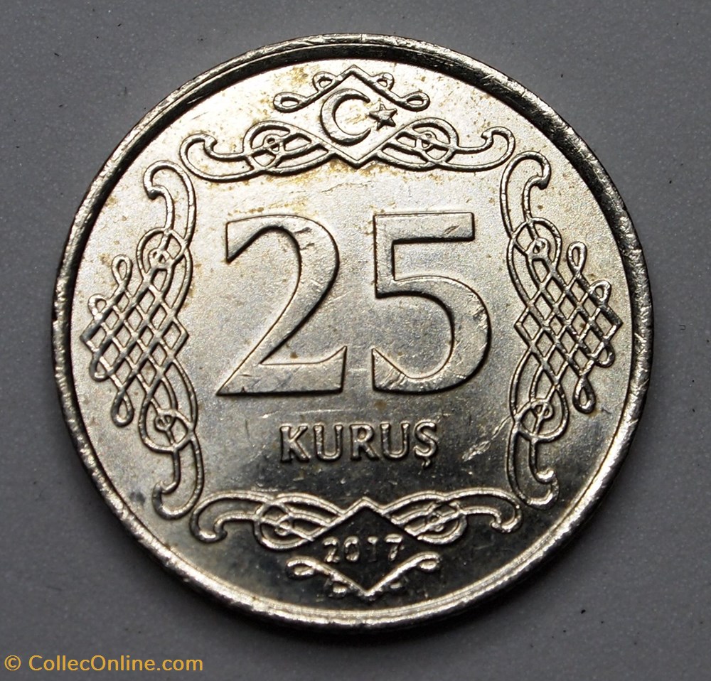 25 Kurus - 2017 monnaie monde turquie 25 kurus 2017