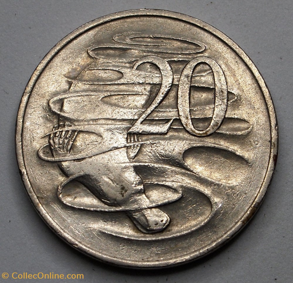 20 Cents - 1966 monnaies monde australie 20 cents 1966