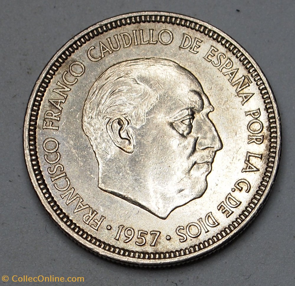 5 Pesetas - 1972 monnaies monde espagne 5 pesetas 1972