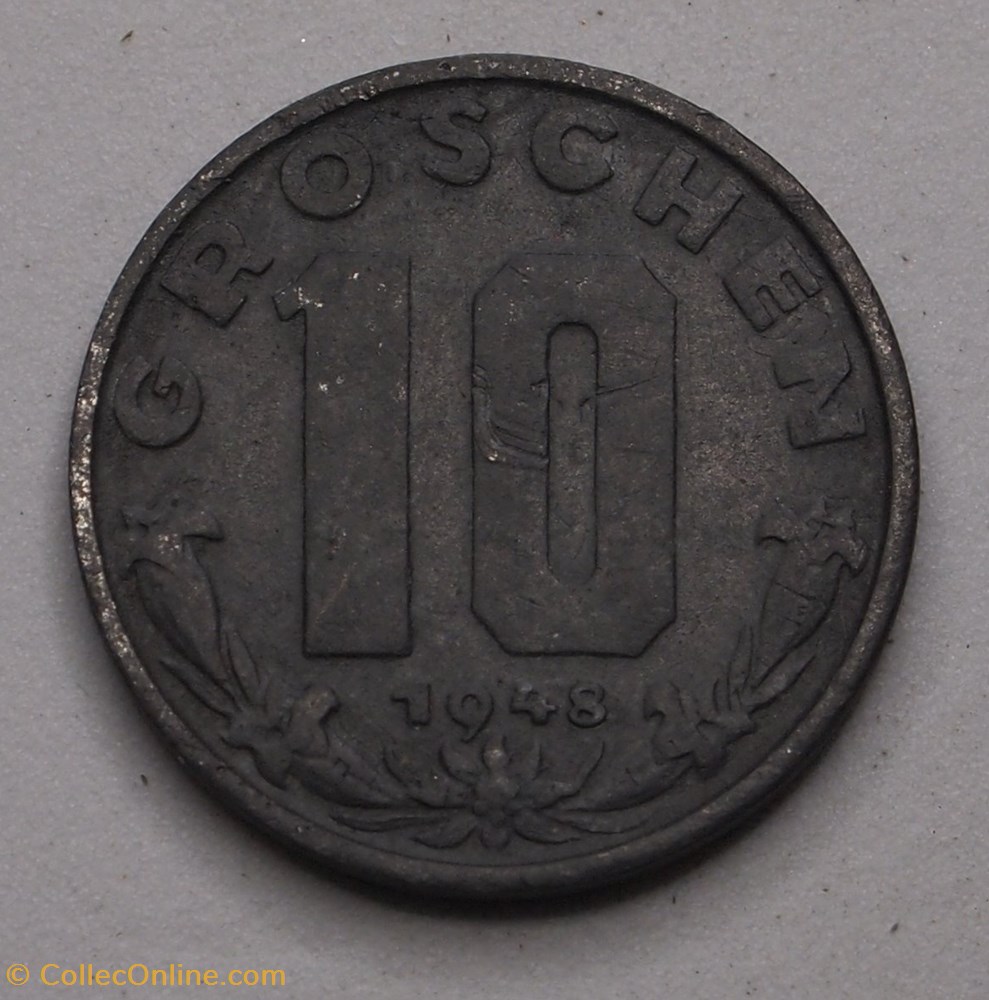 10 Groschen - 1948 monnaie monde autriche 10 groschen 1948