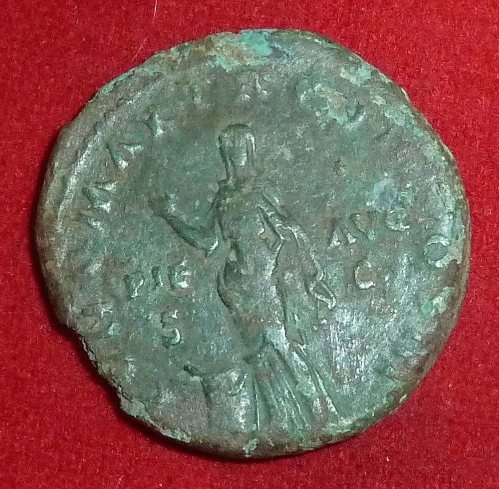 Hadrien - As - La piété monnaies antiques romaines imperiales republicaines hadrien as la piete