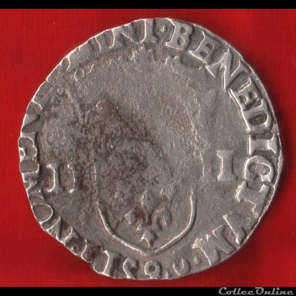 monnaies europe medievale france royales quart ecu 1550 rennes