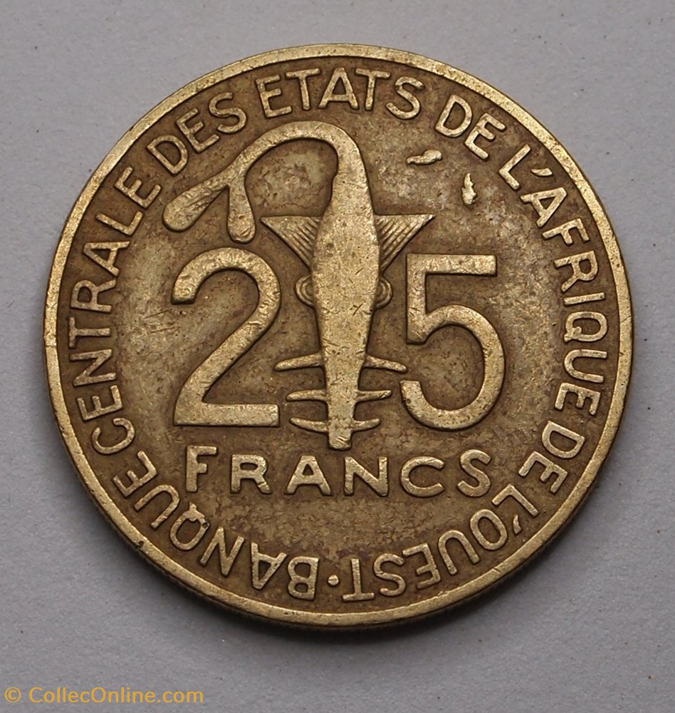25 Francs - 1976 monnaies monde banque centrale etats de l afrique ouest 25 francs 1976