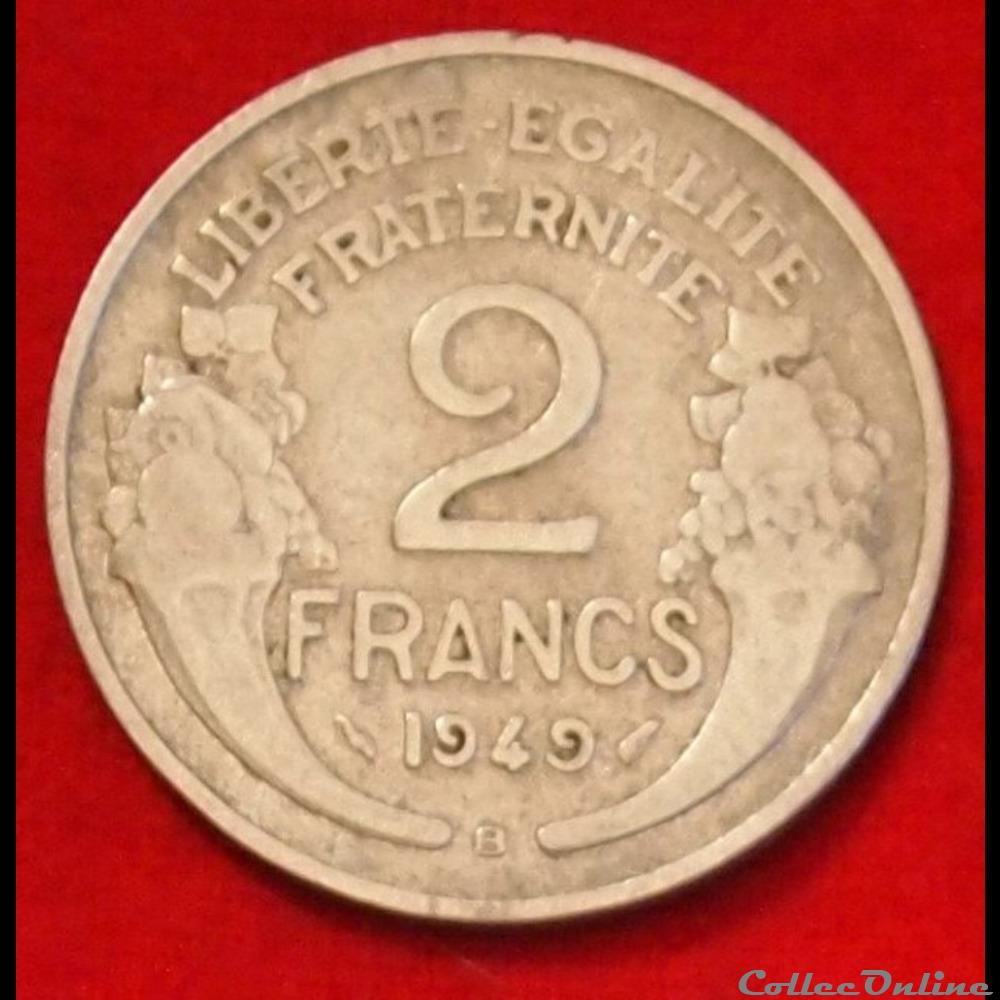 Morlon - 2 Francs - 1949 B monnaies monde france morlon 2 francs 1949 b