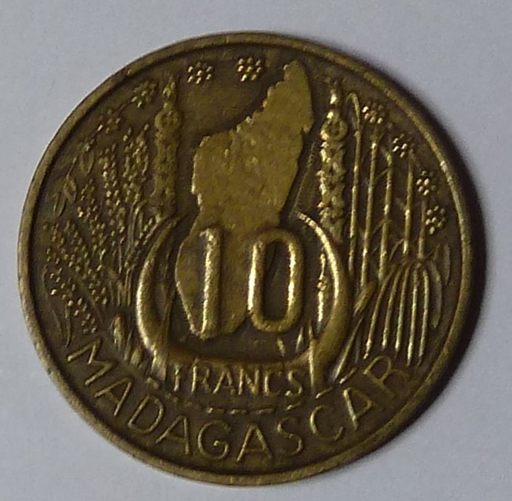 10 Francs - 1953 monnaies monde madagascar 10 francs 1953
