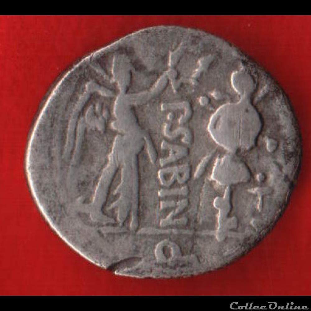 Vettius Sabinus - Quinaire monnaies antiques romaines provinciales vettius sabinus quinaire