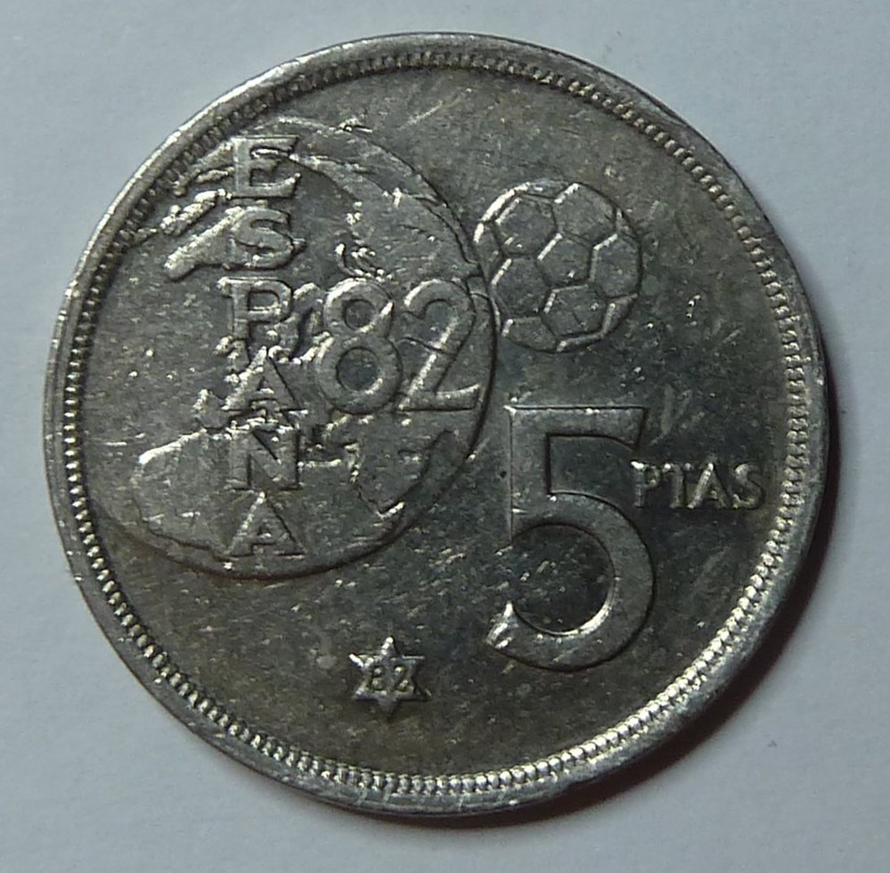 5 Pesetas - 1982 monnaies monde espagne 5 pesetas 1982