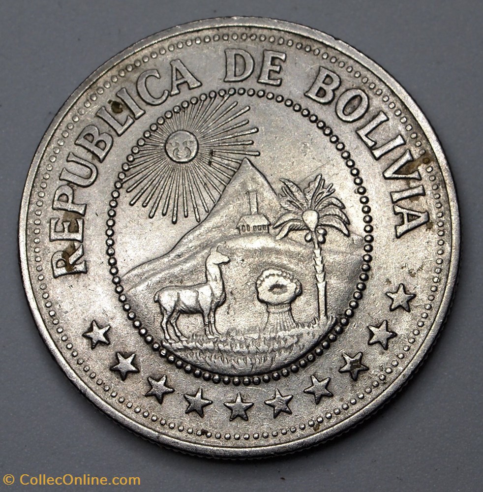 5 Pesos - 1976 monnaies monde bolivie 5 pesos 1976