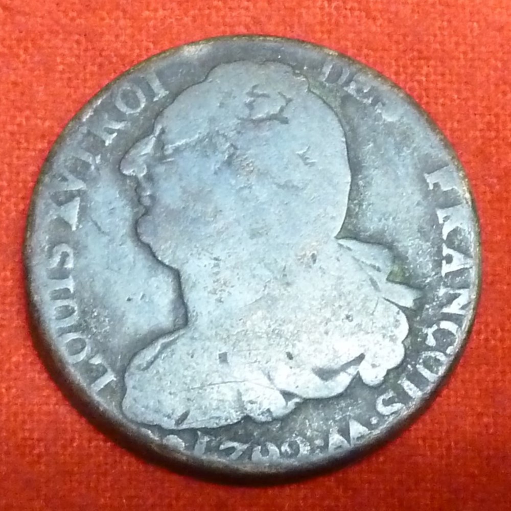 monnaies europe medievale a france royales 2 sols 1792 metz